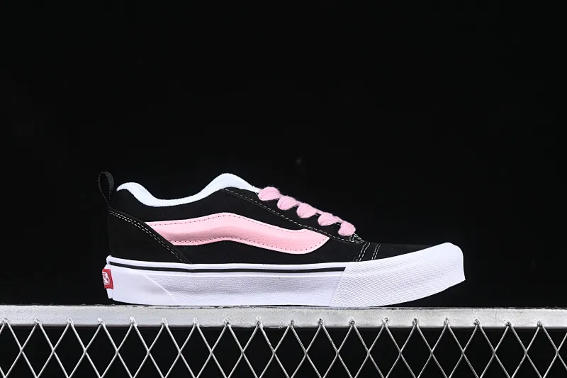 All categories Vans Vans series Vans Low Vans low-top Vans Knu Skool black and pink color comfortable and fashionable non-slip wear-resistant low-top casual sneakers VN0009QCB9P